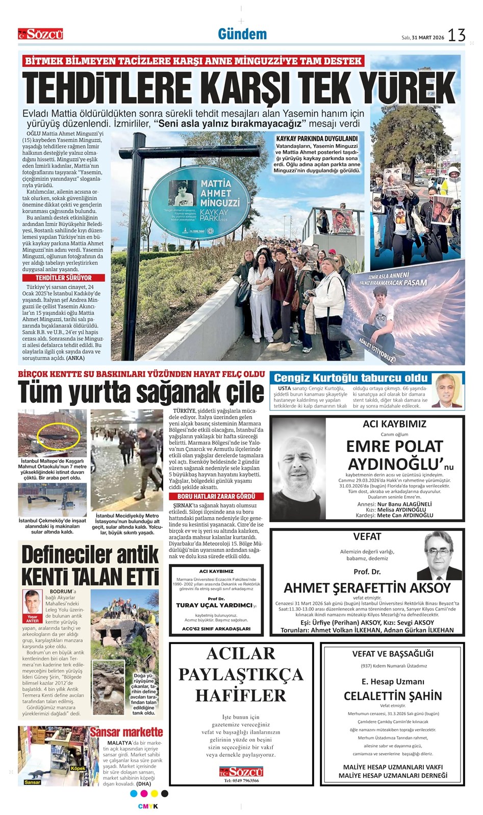 31 Mart 2026 Vefat İlanları