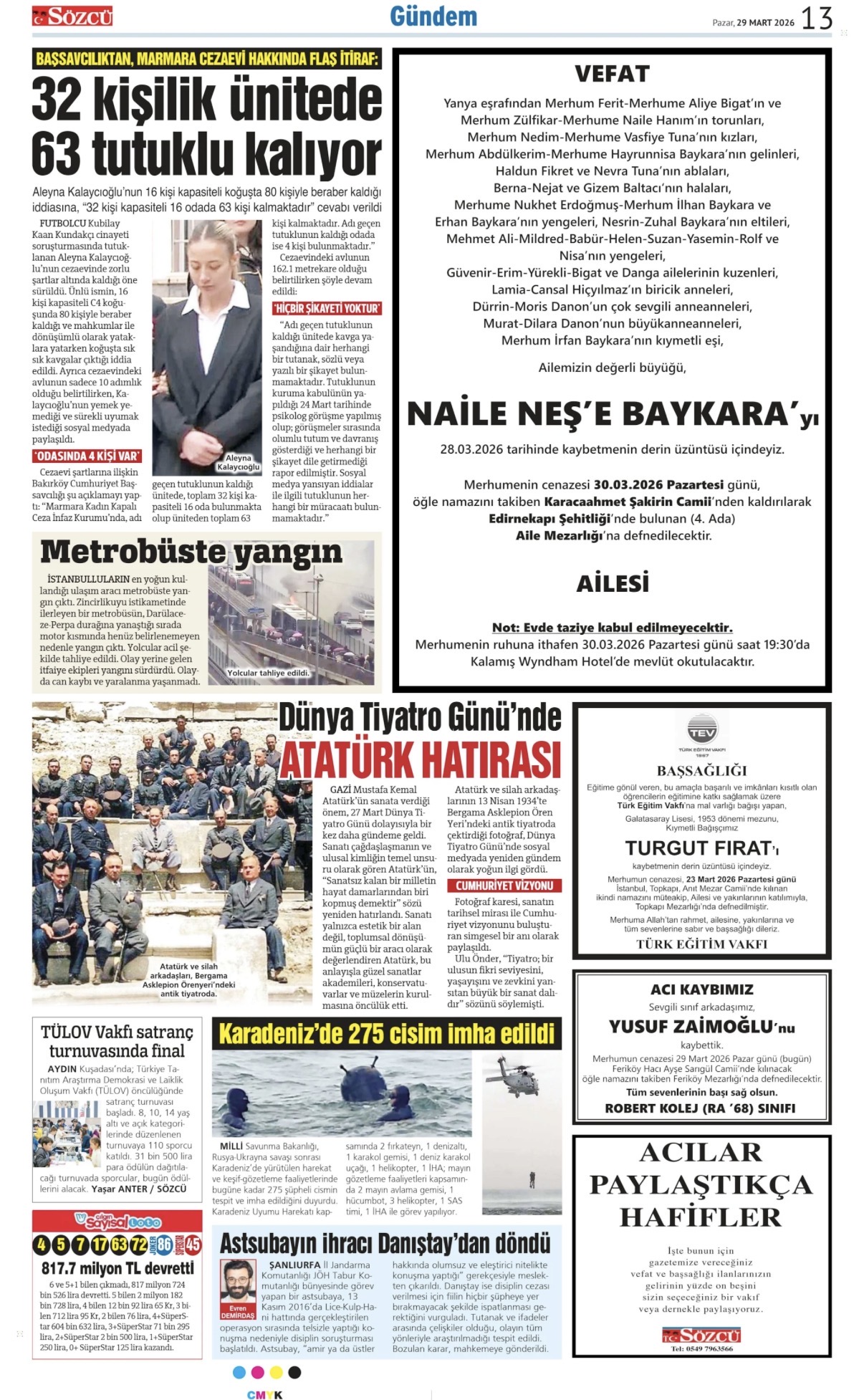 29 Mart 2026 Vefat İlanları