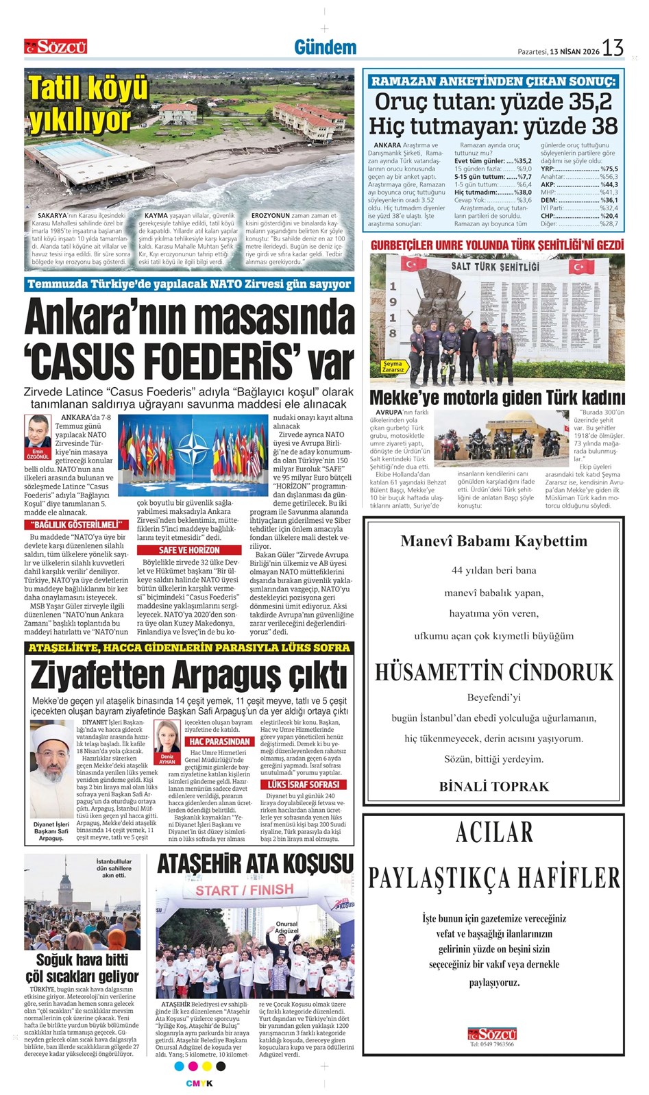 13 Nisan 2026 Vefat İlanları