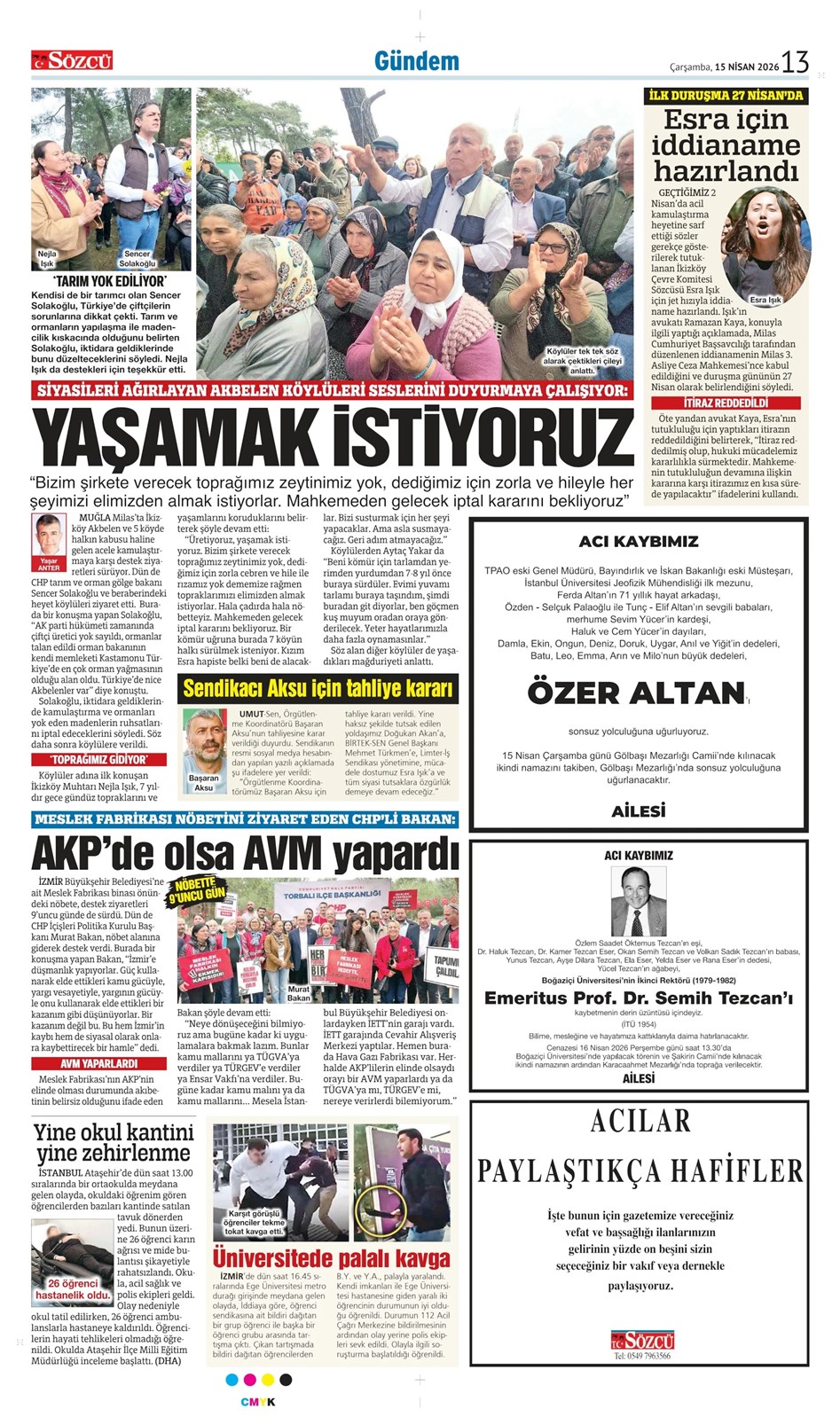 15 Nisan 2026 Vefat İlanları