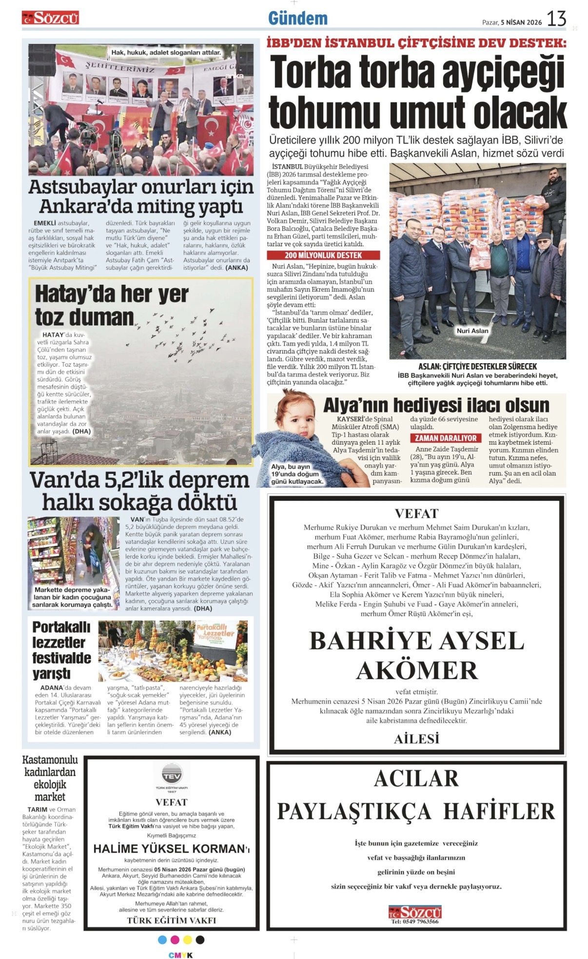 05 Nisan 2026 Vefat İlanları