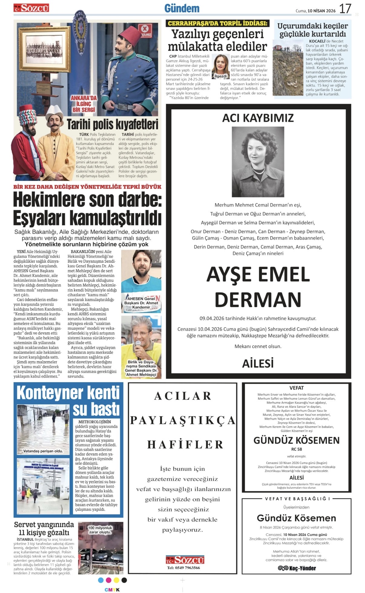 10 Nisan 2026 Vefat İlanları