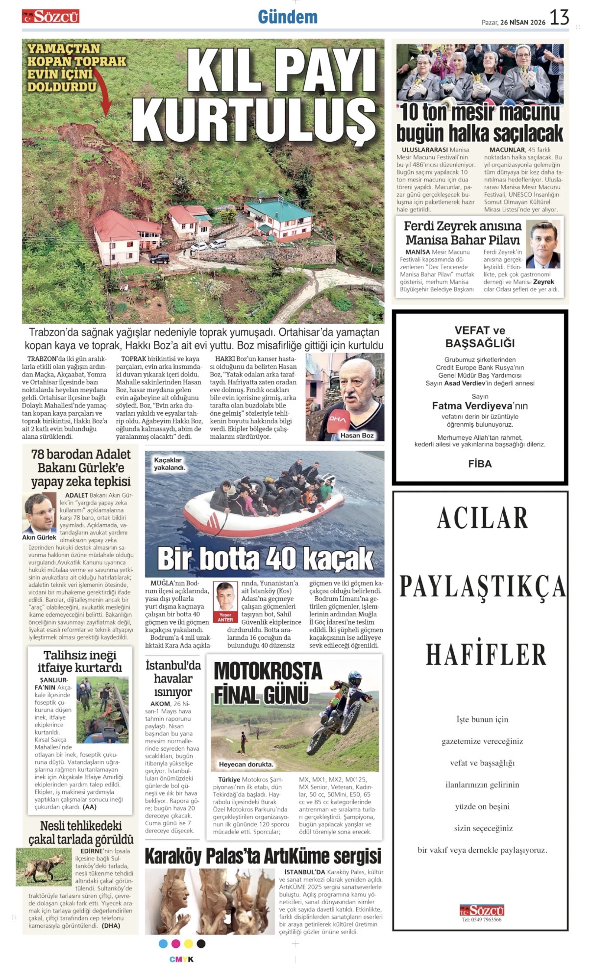 26 Nisan 2026 Vefat İlanları